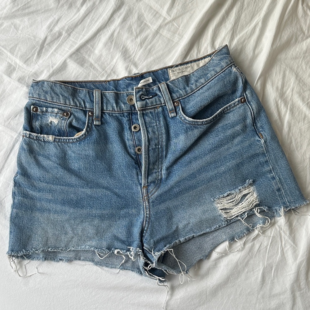 Rag & Bone Maya Hi Rise Denim Shorts
